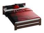 Pat din lemn 140x200 cu somieră Niwa nuc