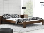 Pat din lemn 180x200 cu somieră Celinka nuc