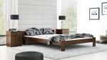 Pat din lemn 180x200 cu somieră Celinka nuc
