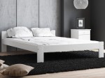 Pat din lemn 180x200 cu somieră Celinka alb
