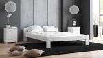 Pat din lemn 180x200 cu somieră Celinka alb