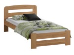 Pat din lemn 90x200 cu somieră Lidia arin