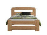 Pat din lemn 90x200 cu somieră Lidia arin