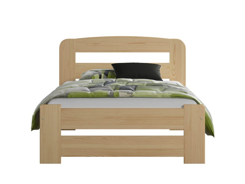 Pat din lemn 90x200 cu somieră Lidia PIN