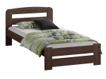Pat din lemn 90x200 cu somieră Lidia nuc