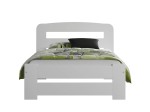 Pat din lemn 90x200 cu somieră Lidia alb