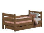 Pat copii Kacper 160x80 cu protecții Stejar cu somieră