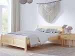 Pat din lemn 180x200 cu somieră Julia pin