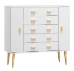 Comodă din pin 115cm 5S nr3 Venuci culori