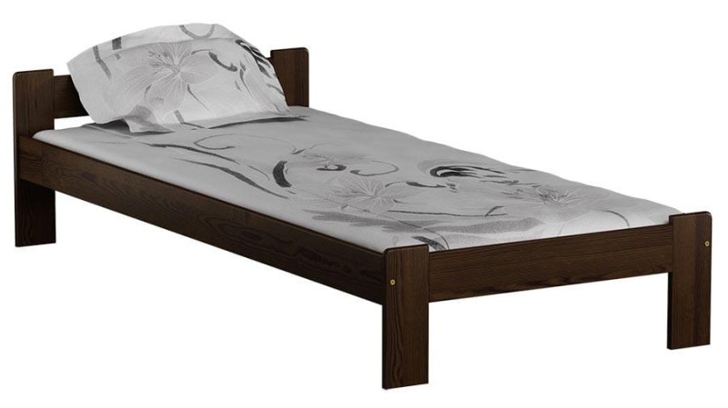 Pat din lemn 80x200 cu somieră Celinka nuc