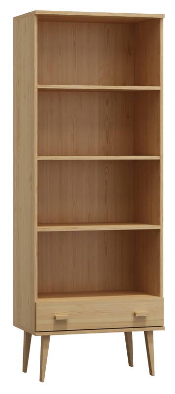 Raft din lemn de pin 89 cm sertar Venuci culori