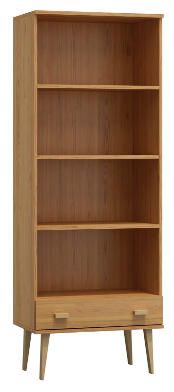 Raft din lemn de pin 89 cm sertar Venuci culori