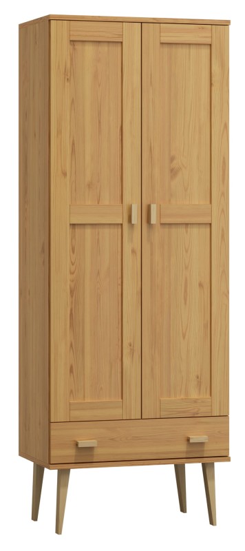 Dulap din lemn de pin 79 cm cuier sertar Venuci 2D nr2 culori