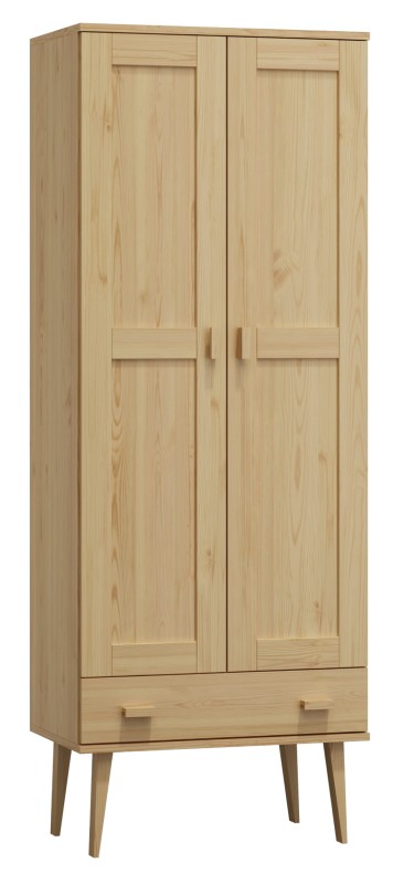 Dulap din lemn de pin 89 cm cuier sertar Venuci 2D nr2 culori