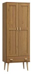 Dulap din lemn de pin 79 cm cuier/raftul sertar Venuci 2D nr2 culori