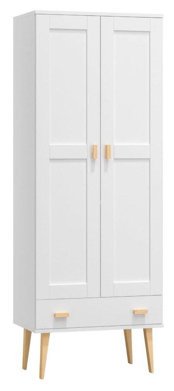 Dulap din lemn de pin 79 cm cuier/raftul sertar Venuci 2D nr2 culori