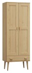 Dulap din lemn de pin 89 cm cuier/raftul sertar Venuci 2D nr2 culori