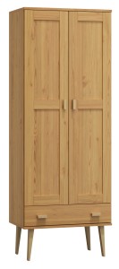 Dulap din lemn de pin 89 cm cuier/raftul sertar Venuci 2D nr2 culori