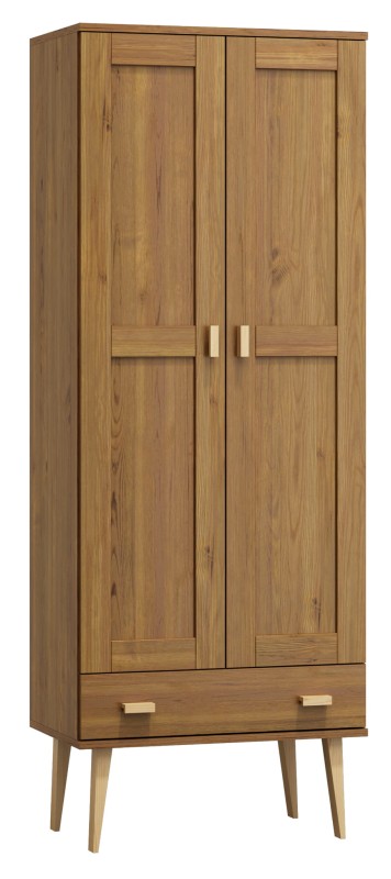 Dulap din lemn de pin 89 cm cuier/raftul sertar Venuci 2D nr2 culori