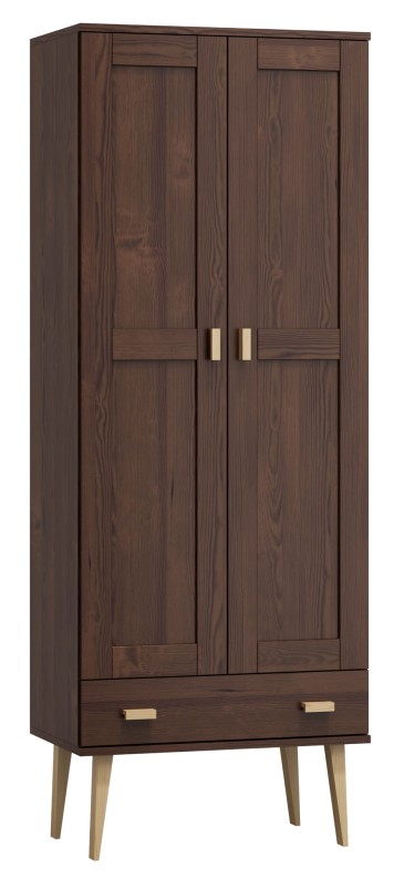 Dulap din lemn de pin 89 cm cuier/raftul sertar Venuci 2D nr2 culori