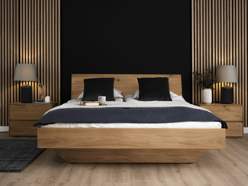 Pat de stejar Piacenza 160x200 cm