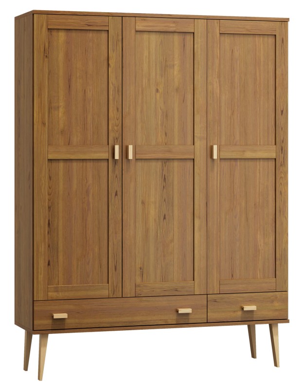 Dulap din lemn de pin 120 cm cuier/raftul sertar Venuci 3D nr2 culori
