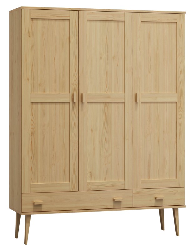 Dulap din lemn de pin 135 cm cuier/raftul sertar Venuci 3D nr2 culori