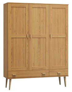 Dulap din lemn de pin 135 cm cuier/raftul sertar Venuci 3D nr2 culori