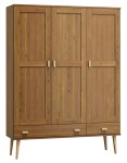 Dulap din lemn de pin 135 cm cuier/raftul sertar Venuci 3D nr2 culori
