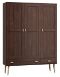 Dulap din lemn de pin 135 cm cuier/raftul sertar Venuci 3D nr2 culori