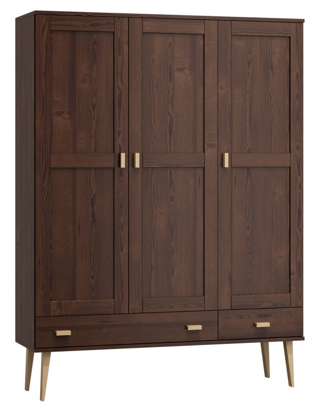 Dulap din lemn de pin 135 cm cuier/raftul sertar Venuci 3D nr2 culori