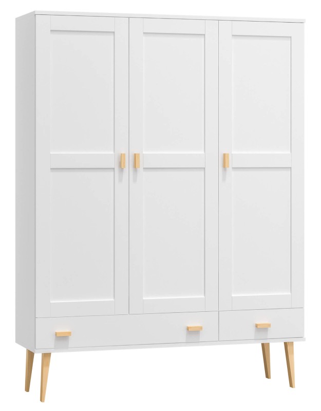 Dulap din lemn de pin 135 cm cuier/raftul sertar Venuci 3D nr2 culori