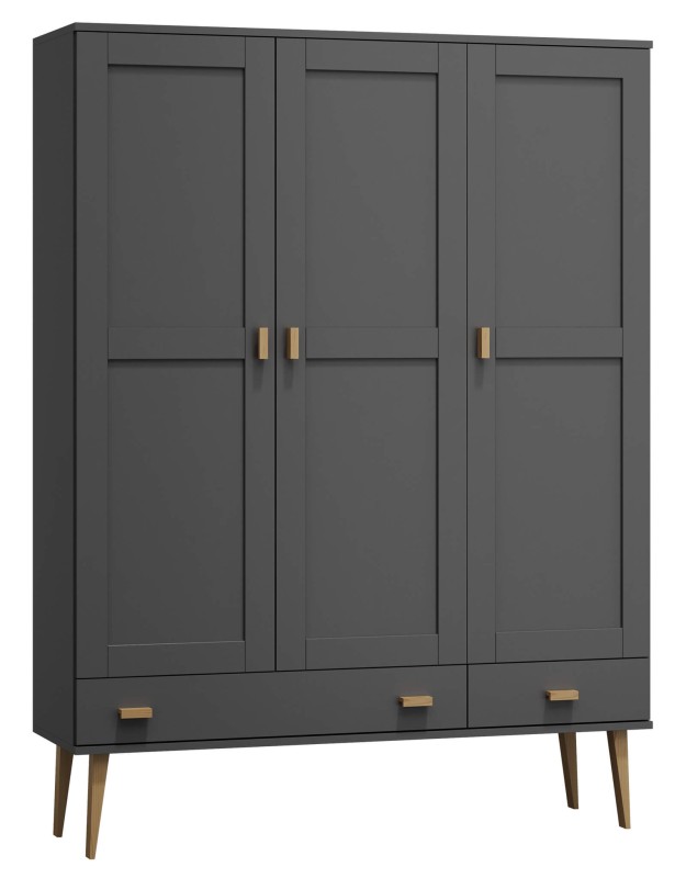 Dulap din lemn de pin 135 cm cuier/raftul sertar Venuci 3D nr2 culori