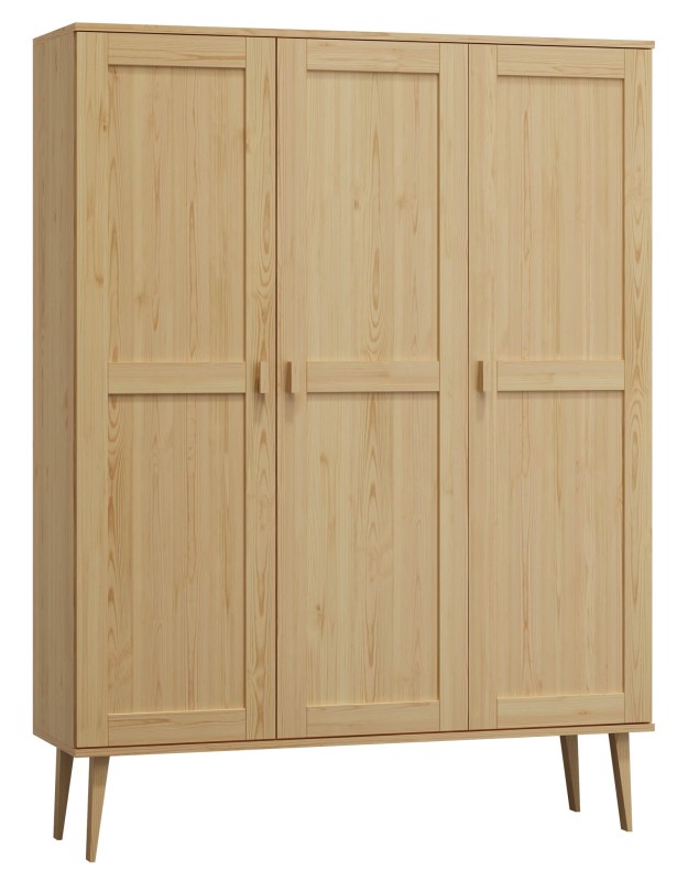 Dulap din lemn de pin 135 cm cuier/raftul Venuci 3D nr1 culori