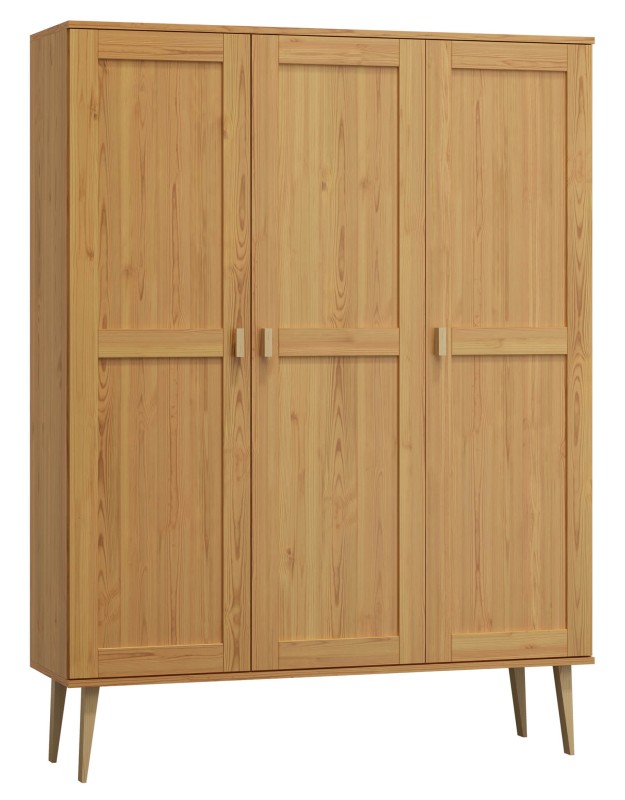 Dulap din lemn de pin 135 cm cuier/raftul Venuci 3D nr1 culori