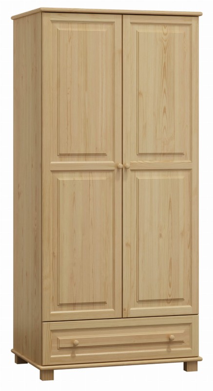 Dulap din lemn de pin 90 cm cuier/raftul 2D nr1 culori