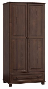 Dulap din lemn de pin 90 cm cuier/raftul 2D nr1 culori