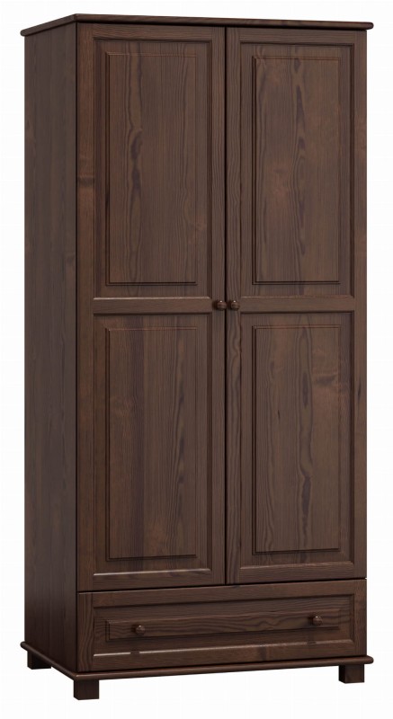 Dulap din lemn de pin 90 cm cuier/raftul 2D nr1 culori