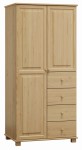 Dulap din lemn de pin 90 cm cuier/raftul 2D nr3 culori