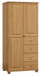 Dulap din lemn de pin 90 cm cuier/raftul 2D nr3 culori