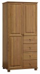 Dulap din lemn de pin 90 cm cuier/raftul 2D nr3 culori