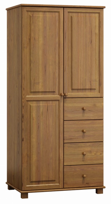 Dulap din lemn de pin 90 cm cuier/raftul 2D nr3 culori