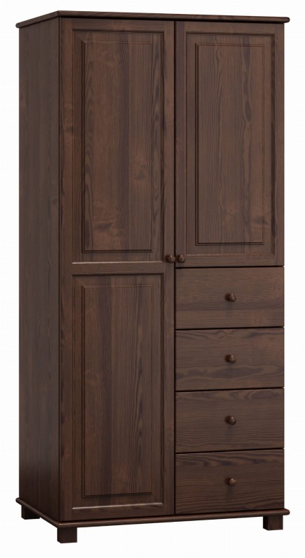 Dulap din lemn de pin 90 cm cuier/raftul 2D nr3 culori