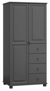 Dulap din lemn de pin 90 cm cuier/raftul 2D nr3 culori