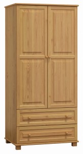 Dulap din lemn de pin 80 cm cuier/raftul 2D nr4 culori