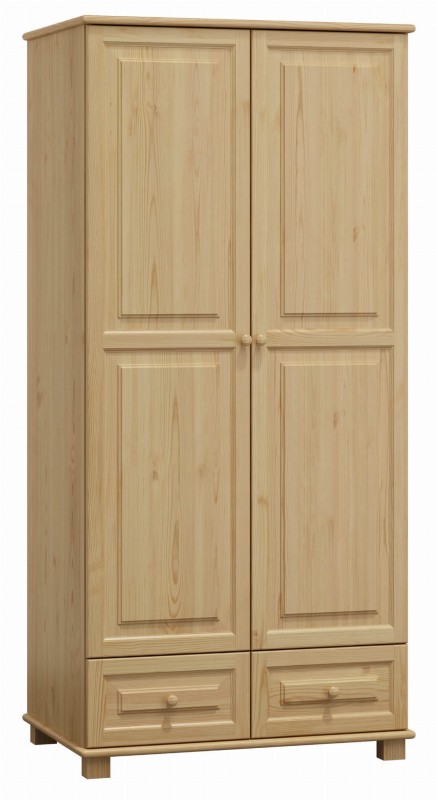 Dulap din lemn de pin 80 cm cuier/raftul 2D nr5 culori