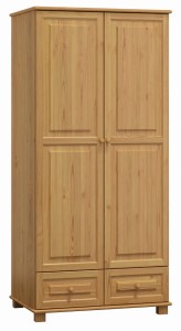 Dulap din lemn de pin 90 cm cuier/raftul 2D nr5 culori