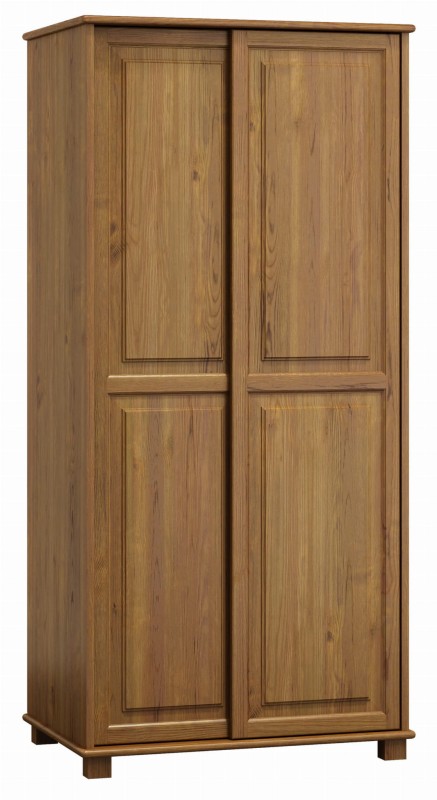 Dulap din lemn de pin 90 cm uși glisante cuier 2D nr6, culori