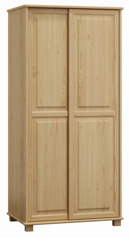 Dulap din lemn de pin 90 cm uși glisante cuier 2D nr6, culori