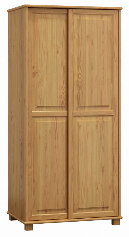 Dulap din lemn de pin 90 cm uși glisante cuier 2D nr6, culori